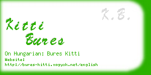kitti bures business card
